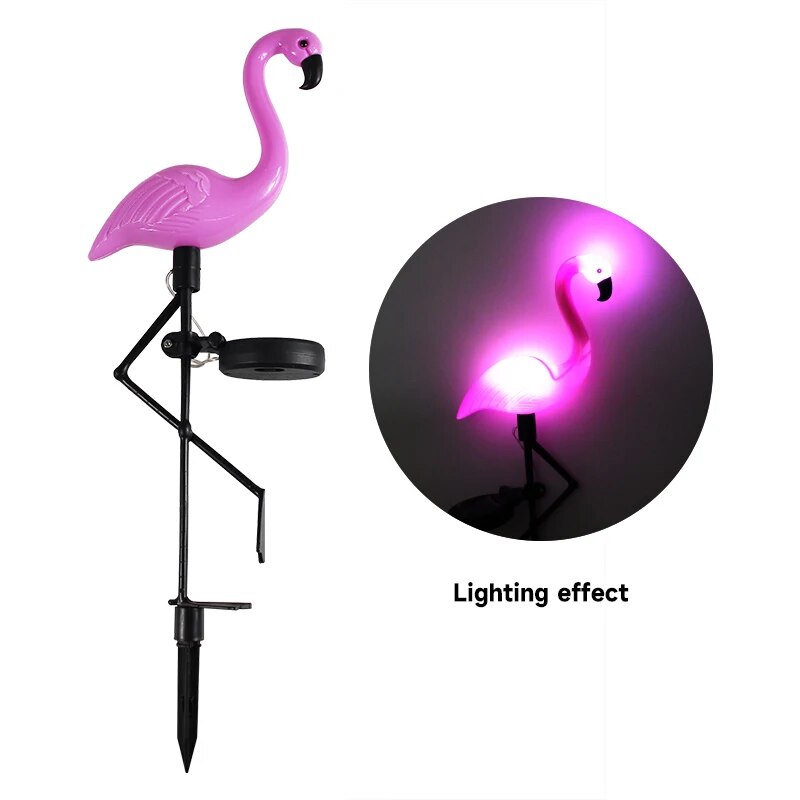 LED Flamingo Solar Light